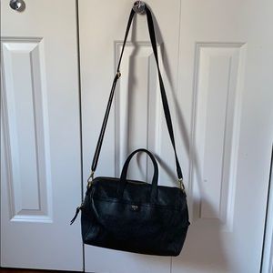 Black fossil shoulder bag